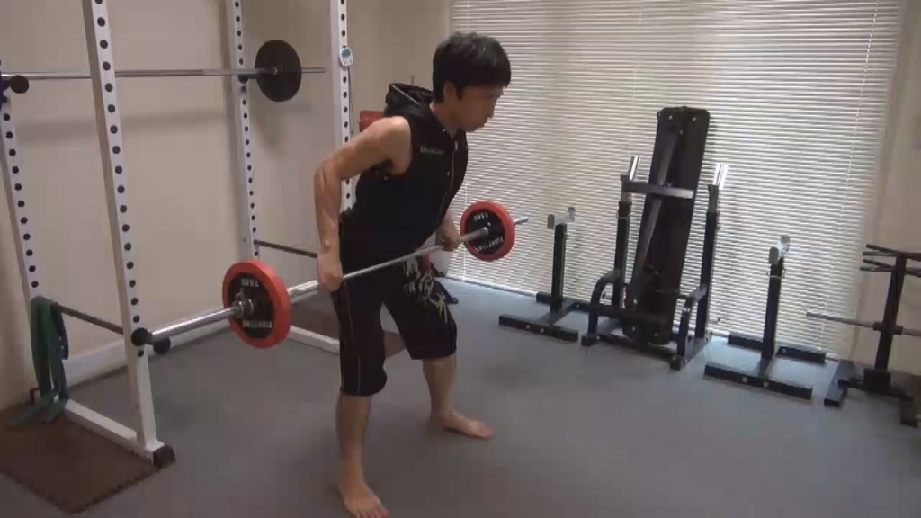 バーベルローイングストレッチ